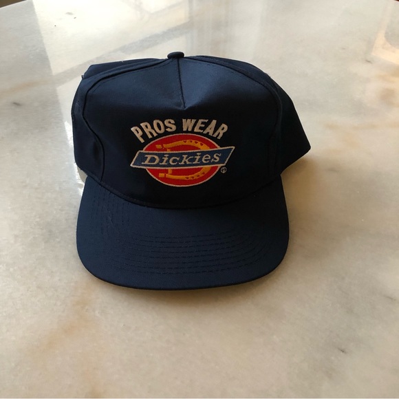 NEW Vintage Dickies Snap Back Hat in Blue - Picture 1 of 3